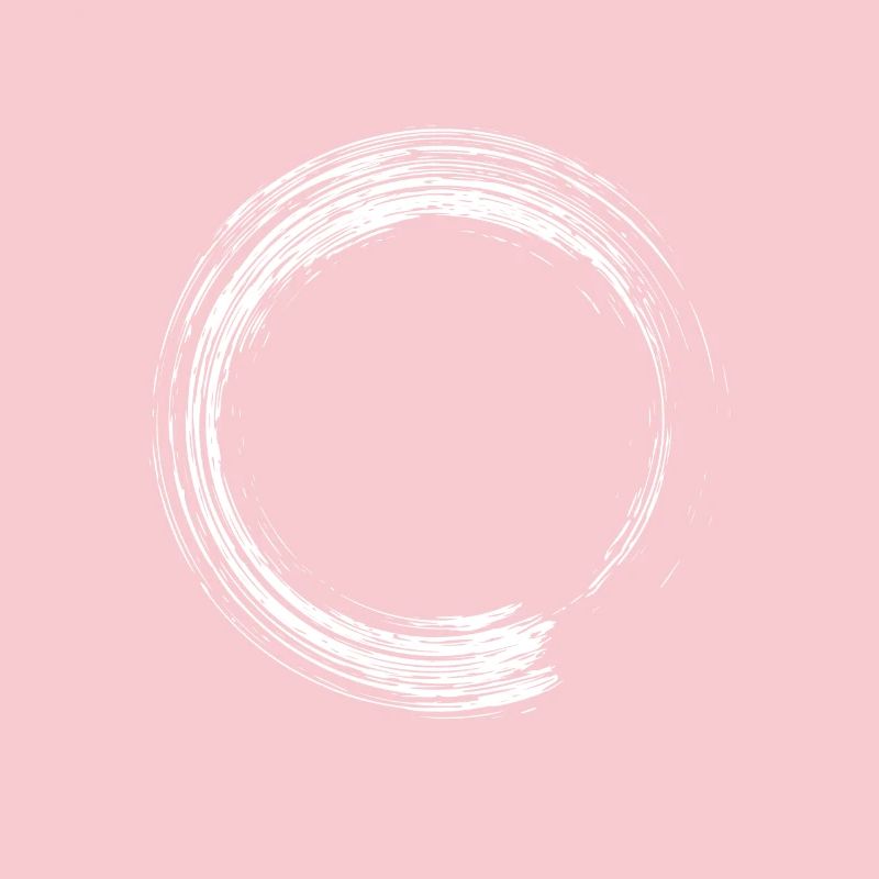 Circle design brush icon white