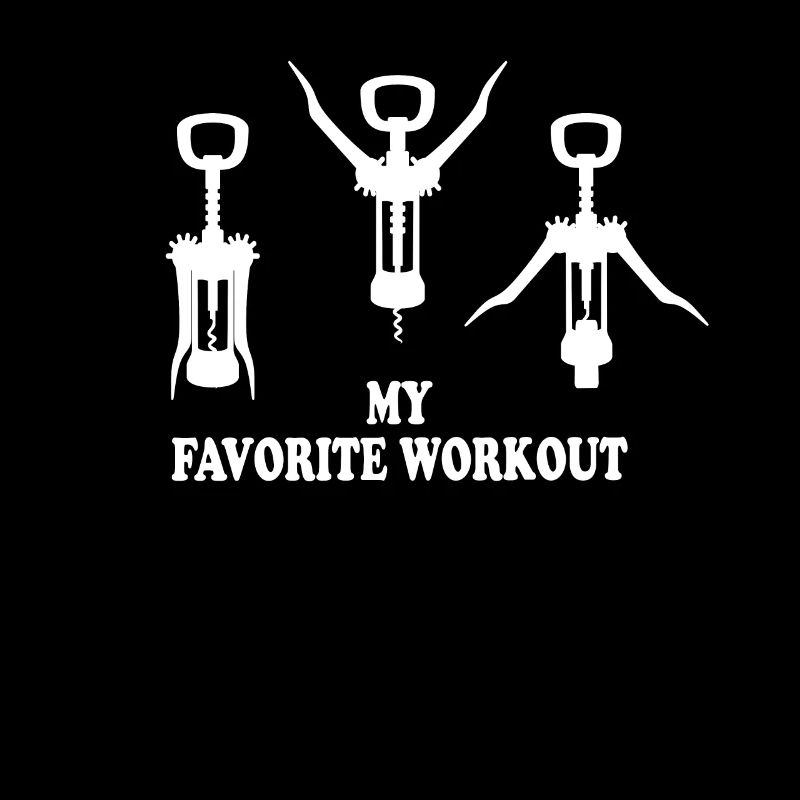 My Favorite Workout Korkenzieher Geschenk Wein