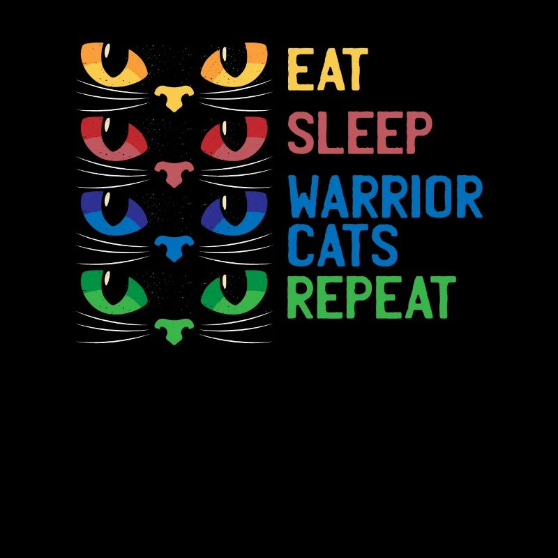 Gaming Katzen Eat Sleep Warrior Repeat Geschenk