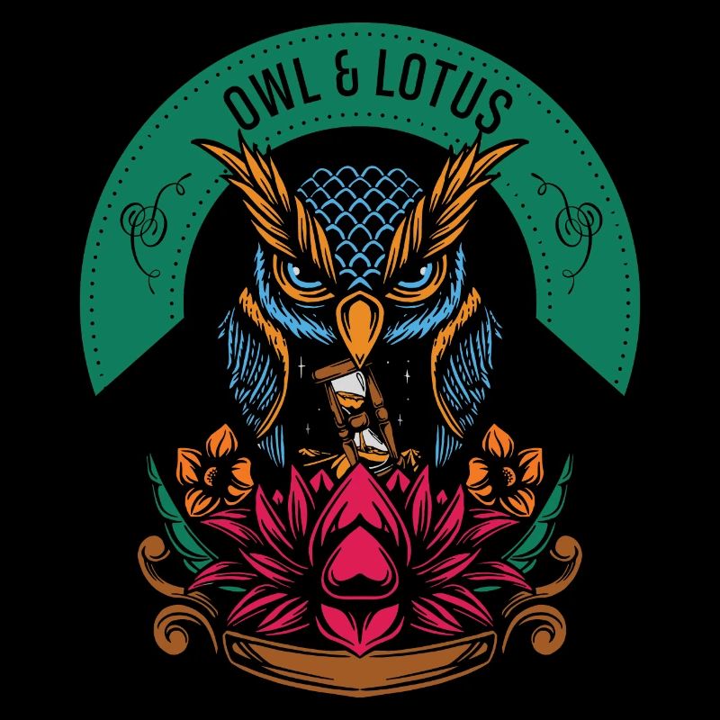 Lotus Eule Garten Geschenk