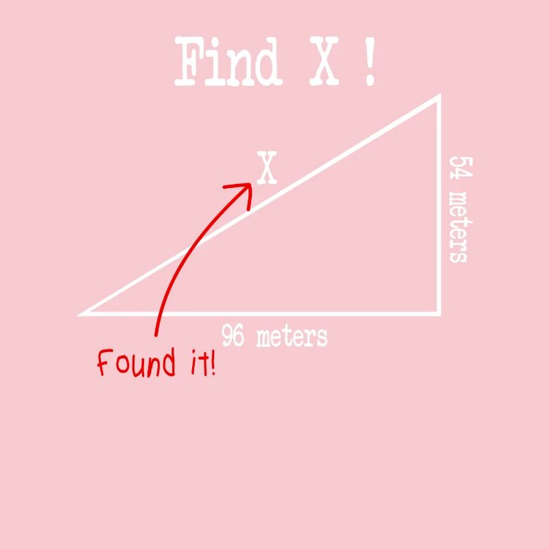 Math math meme Find X Found It pythagoras