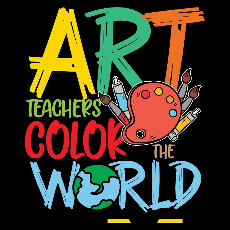 Kunstlehrer färben die Welt