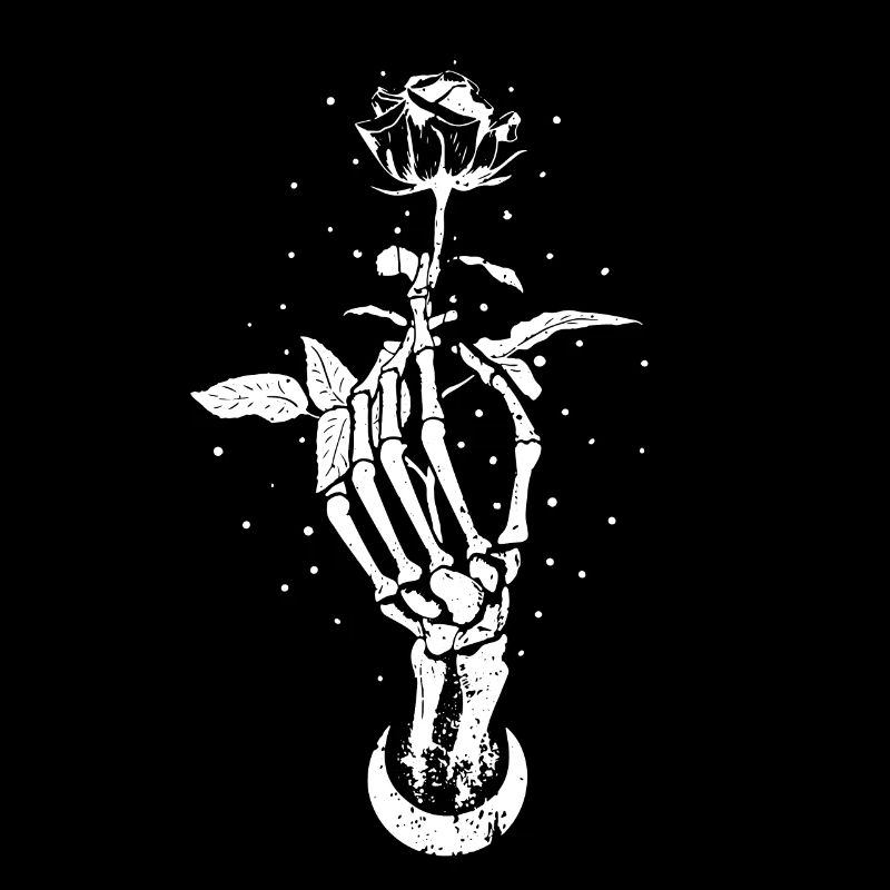 Okklutismus Occult Rose Hand Witchcraft Mond Tarot