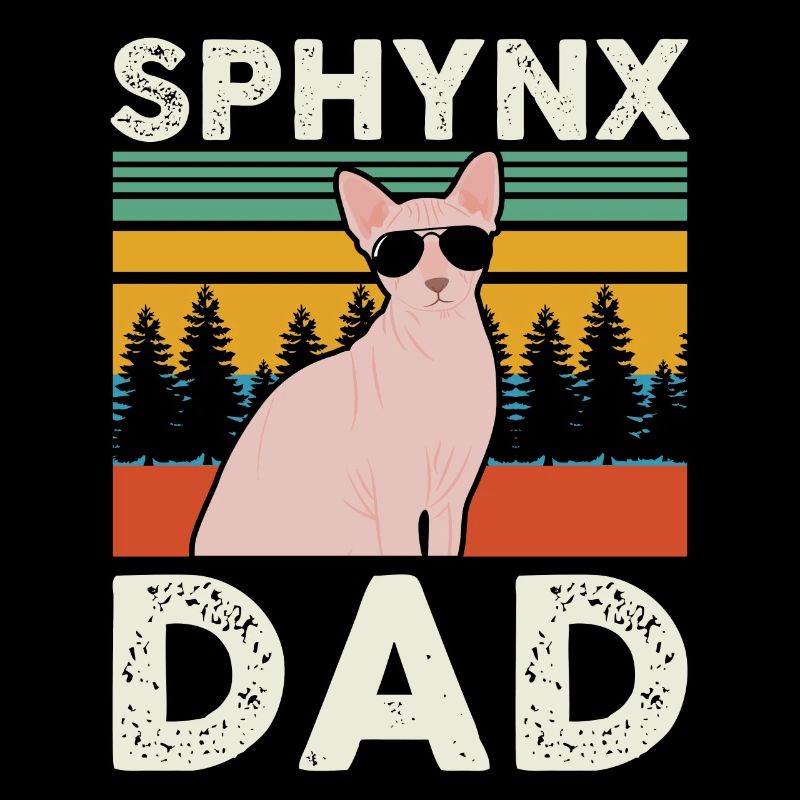 Sphynx papa | Sphinx chat cadeau propriétaire de chat
