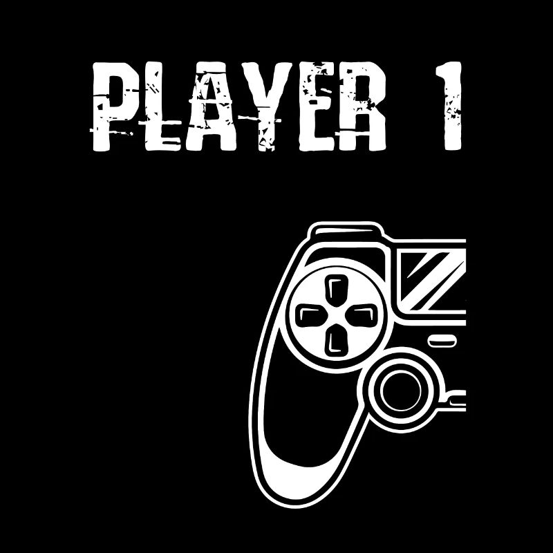 Player 1 2 Gaming Gamer Zocken Controller Gift