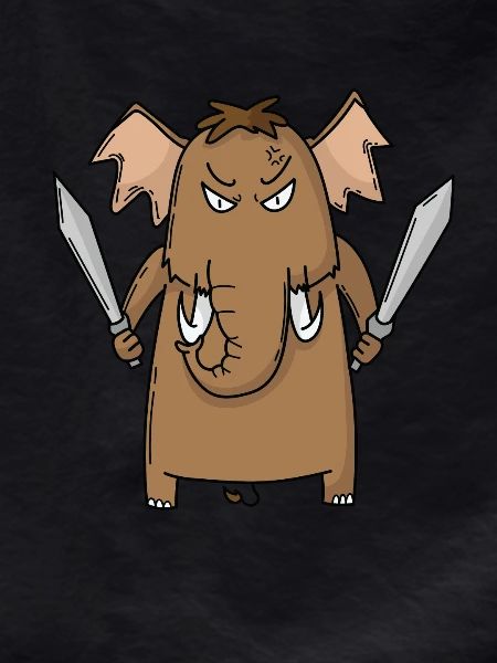 Mammoth with sword