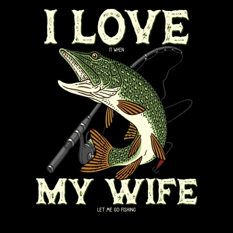 Fishing pike predator for angler saying gift