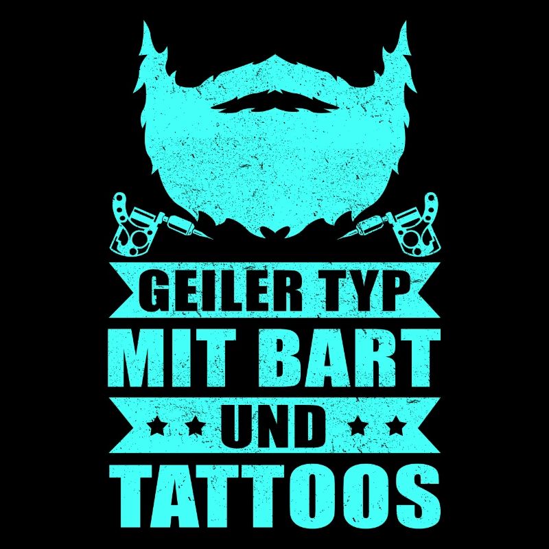 Geiler Typ mit Bart Tattoos Bartig Bärte Geschenk
