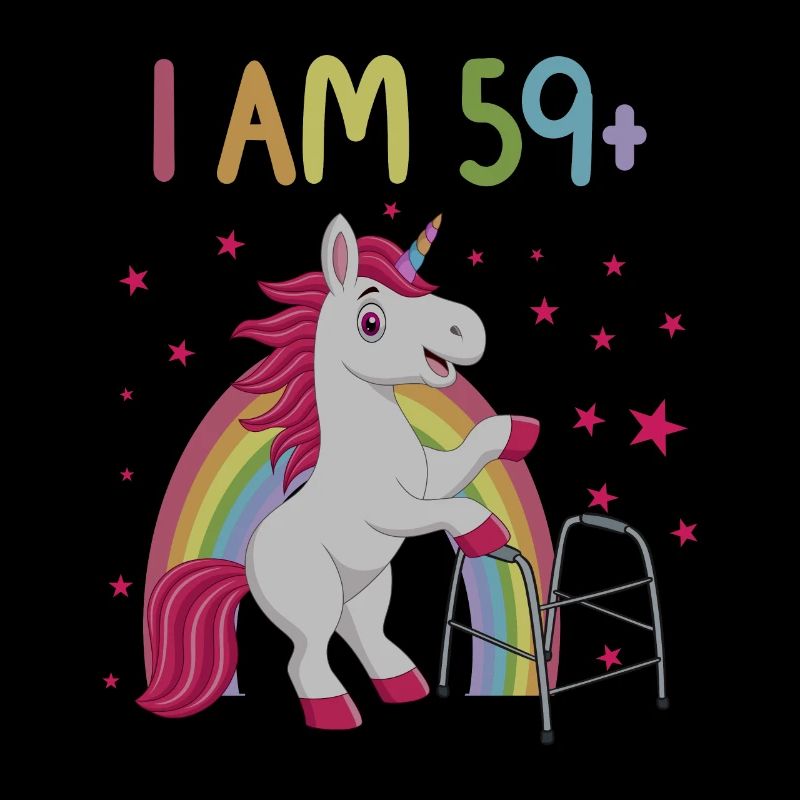 60 Jahre Einhorn ich bin 59+ 60. Geburtstag