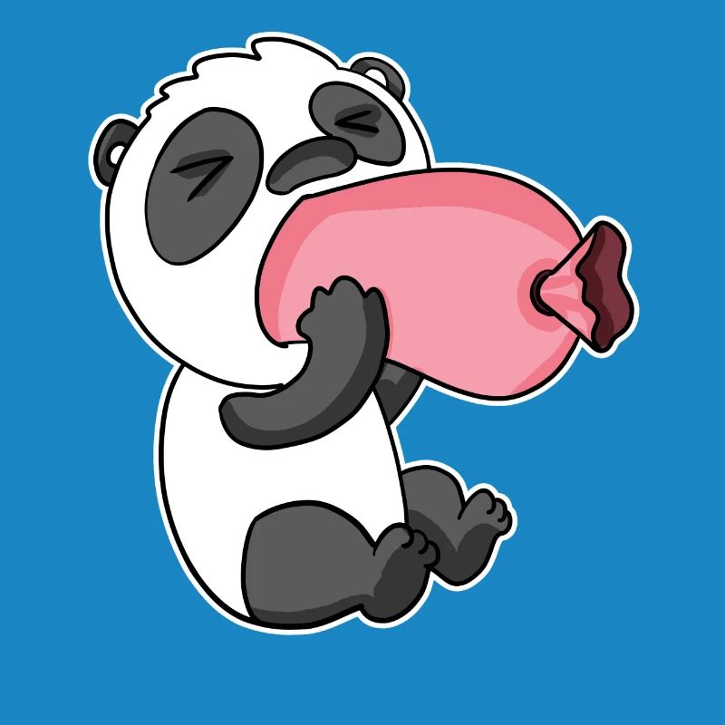 Panda mit Wurst