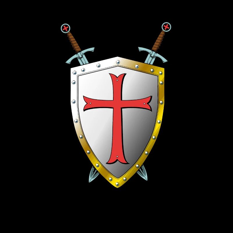 Templar Shield and Swords - Knights Templar