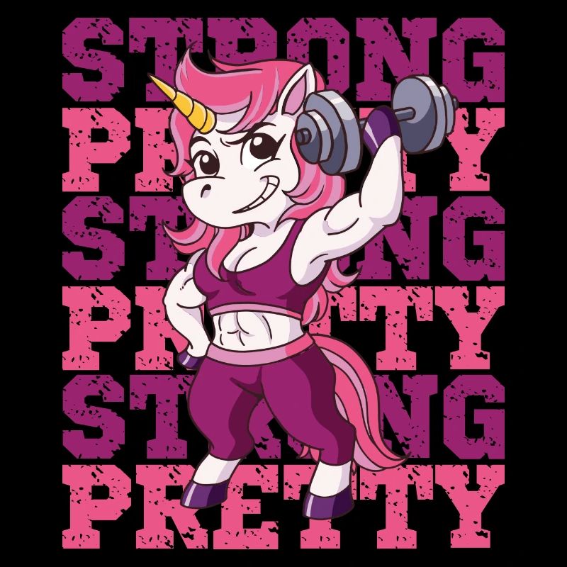 Fitness Muskeln Training Einhorn