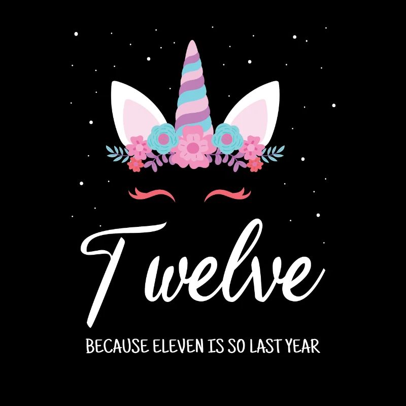 12 Geburtstag Jahre Einhorn Spruch Geschenk