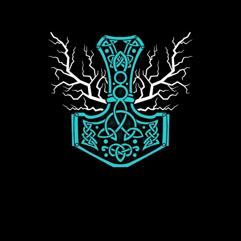 Der Hammer von Thor mit Blitzen - Mjölnir