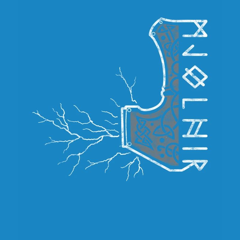 Der Hammer von Thor mit Blitzen - Mjölnir