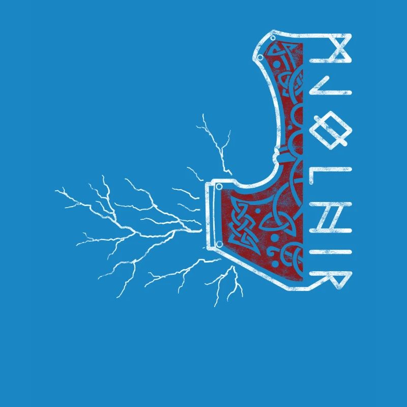 Der Hammer von Thor mit Blitzen - Mjölnir