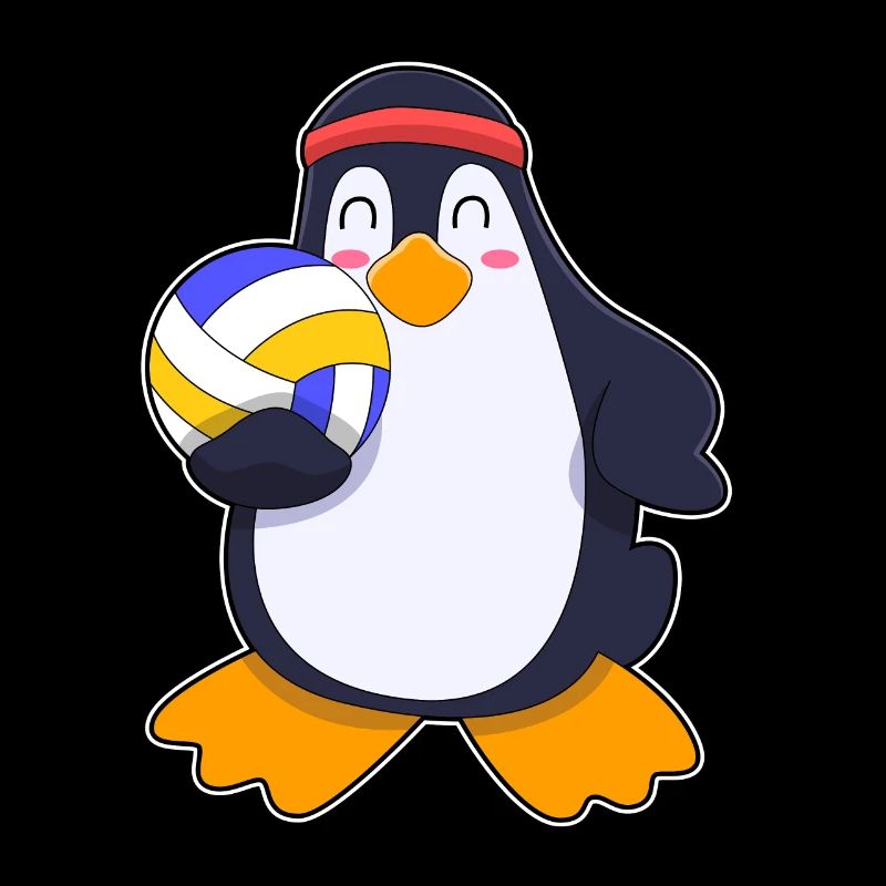 Pingouin au volley-ball