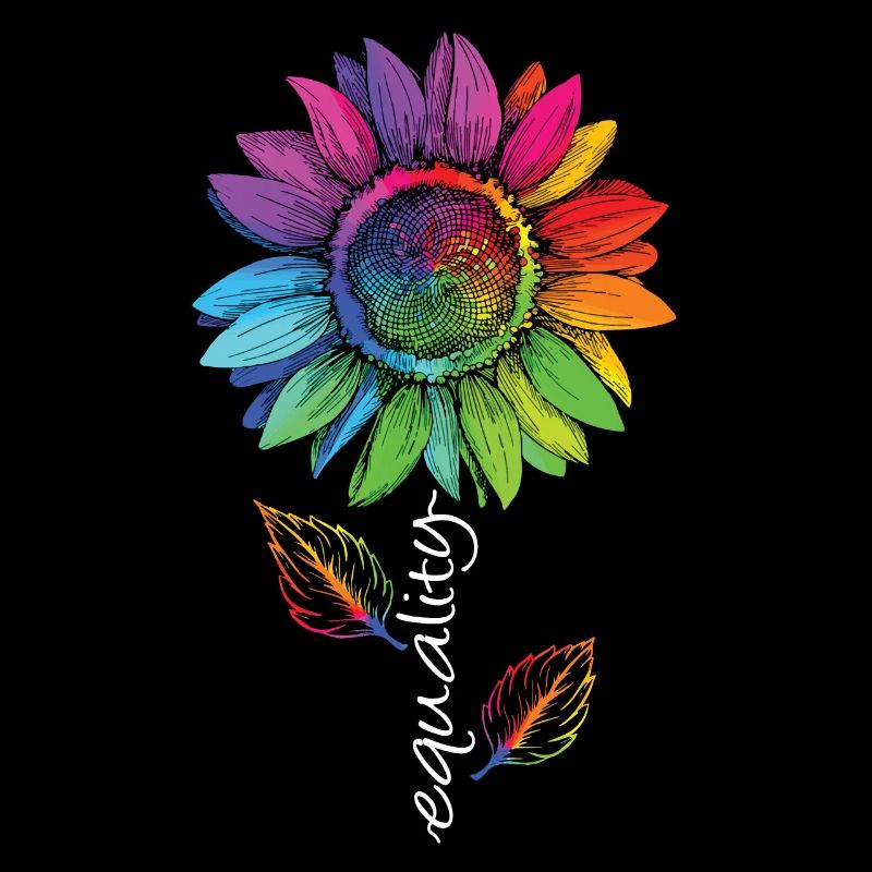 Equality LGBTQ Regenbogen Sonnenblume Blume CSD