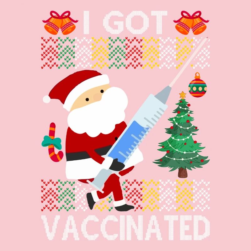 Ich Wurde Geimpft Weihnachts-Pullover Santa Klaus