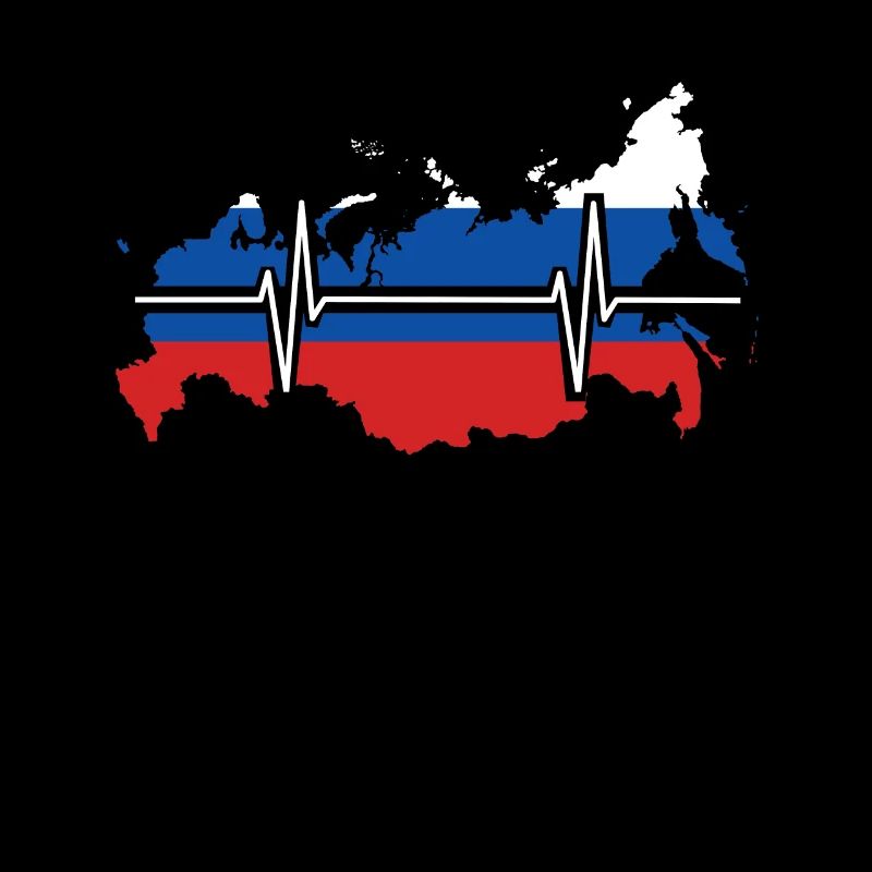 Russie Battements de cœur Drapeau Russie