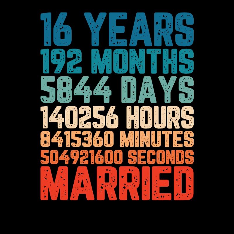 16 years married Wedding Marriage Saying Gift