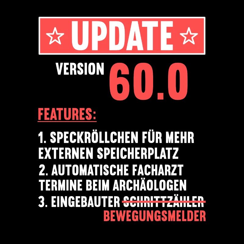 60 Jahre alt 60 Jähriger Update Version 60.0 60.