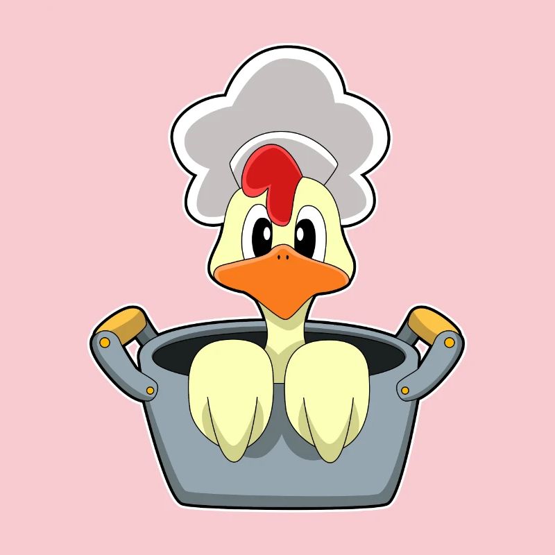 Hühnchen mit Kochtopf