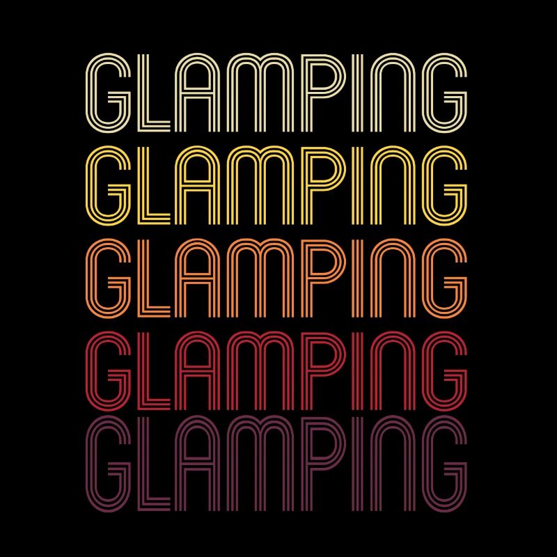 Glamping Camping Camper Spruch Retro Geschenk
