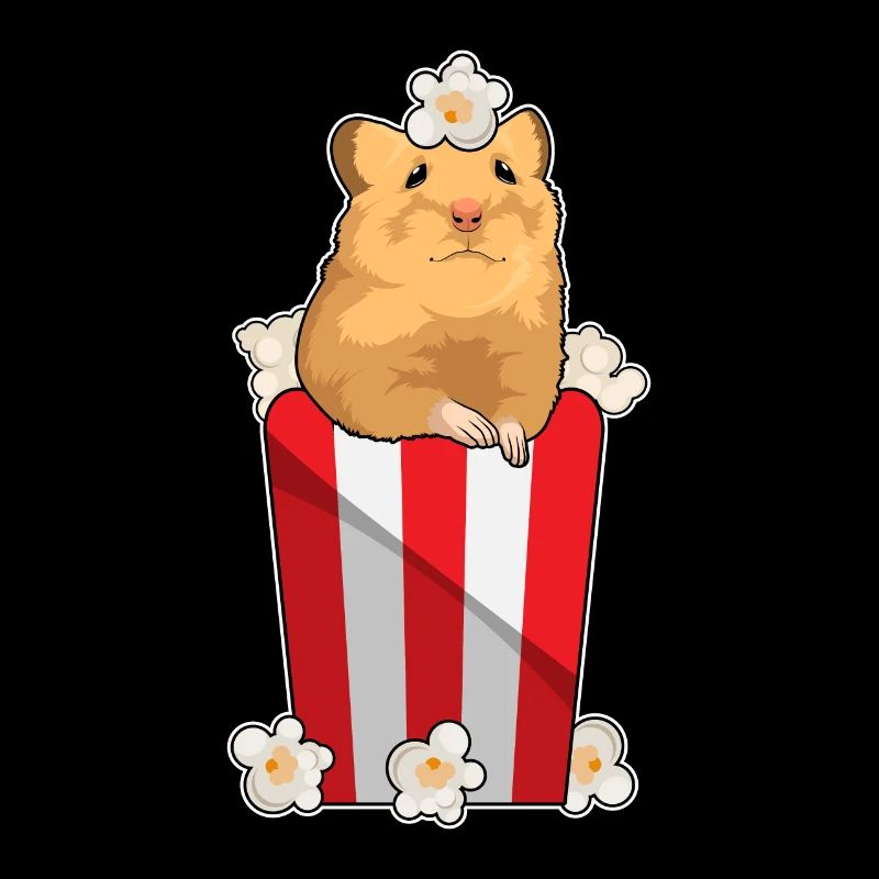 Hamster mit Popcorn
