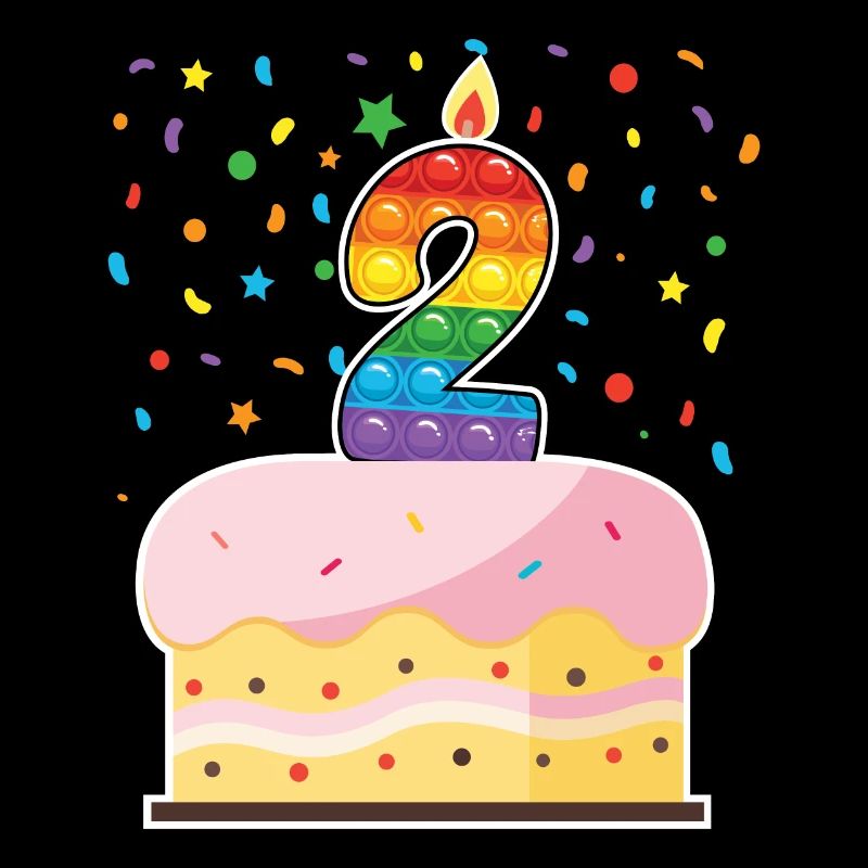 Pop It 2. Geburtstag Kuchen Mädchen Jungen Fidget