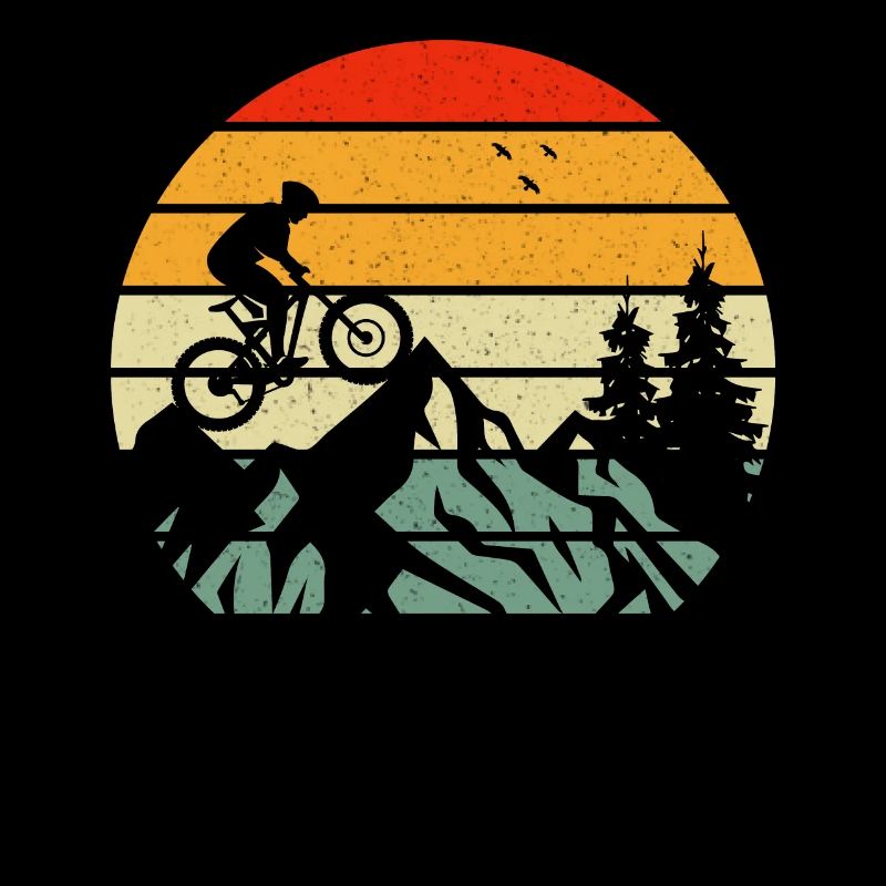 Vintage Sunset Mountain Bike Gift Idea