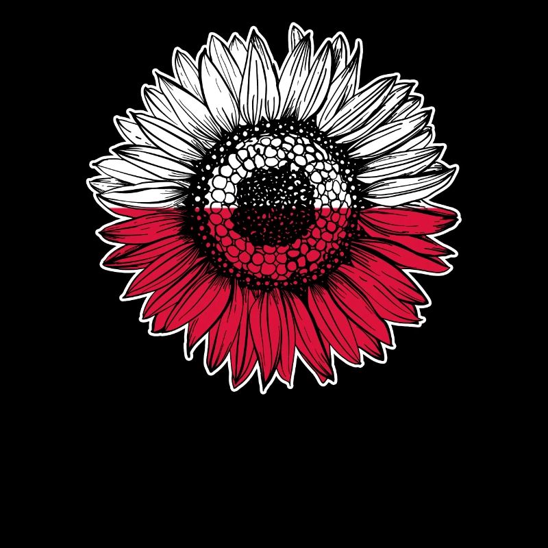 Poland Flag Sunflower