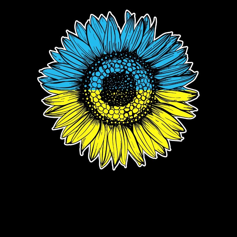 Ukraine Flag Sunflower