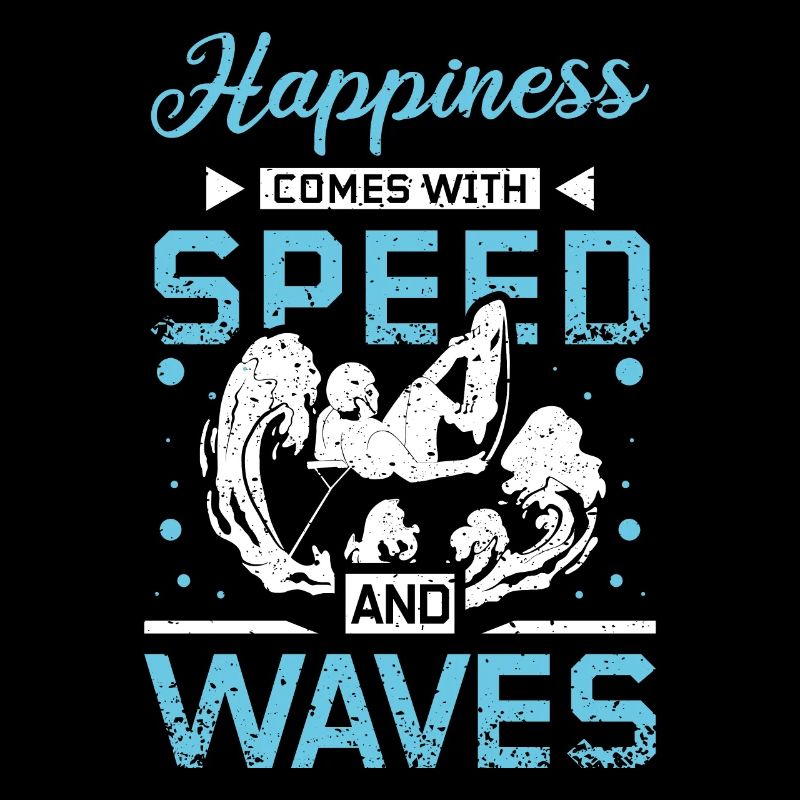 Vitesse et vagues wakeboarder