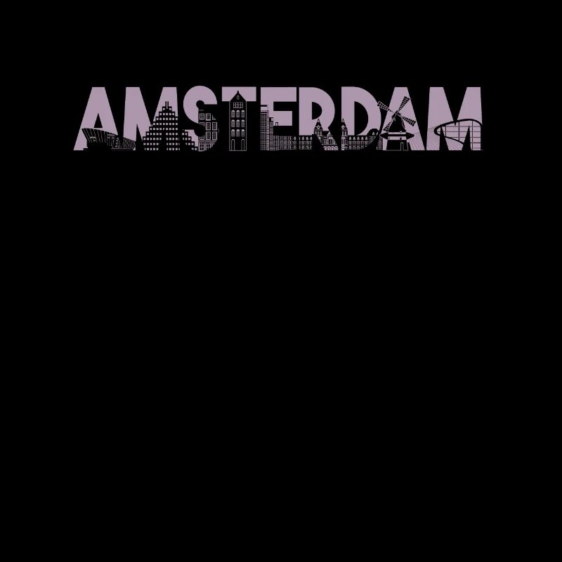 Amsterdam Skyline Silhouette