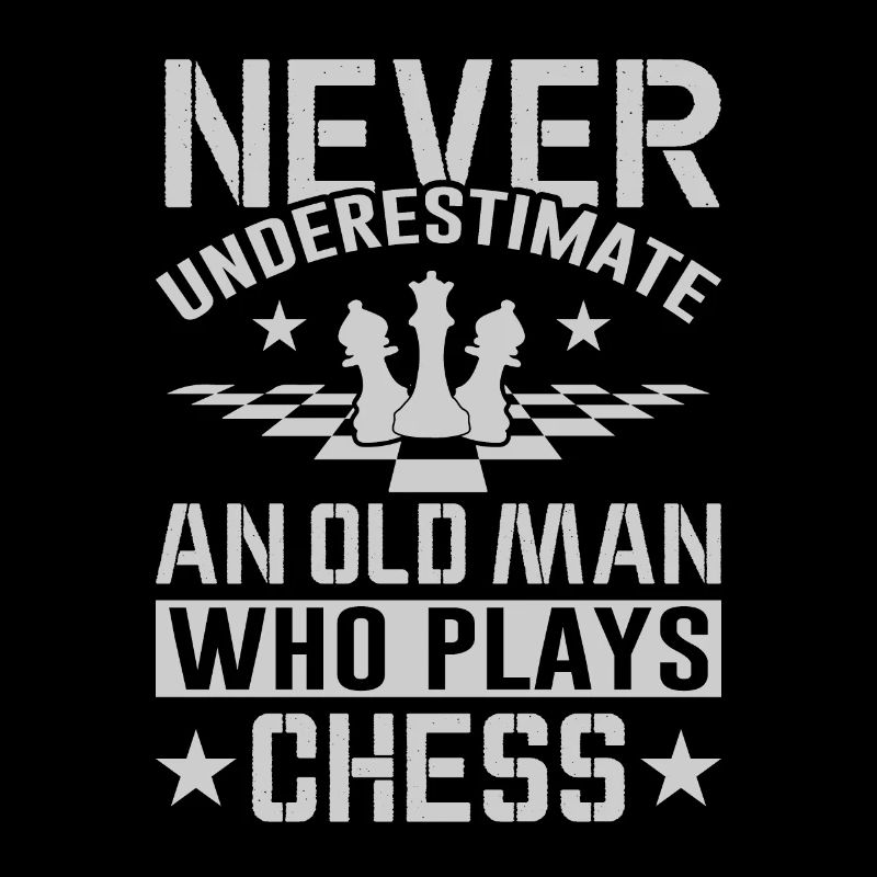 Ein alter Mann, der Schach spielt