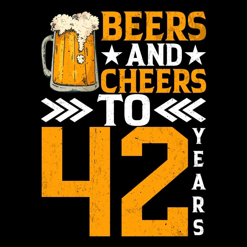 Acclamations et bière à 42 ans chope de bière mousseuse