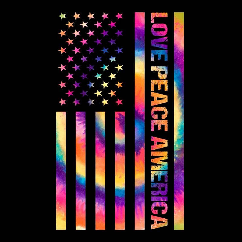 USA Flag 4th July Hippie
