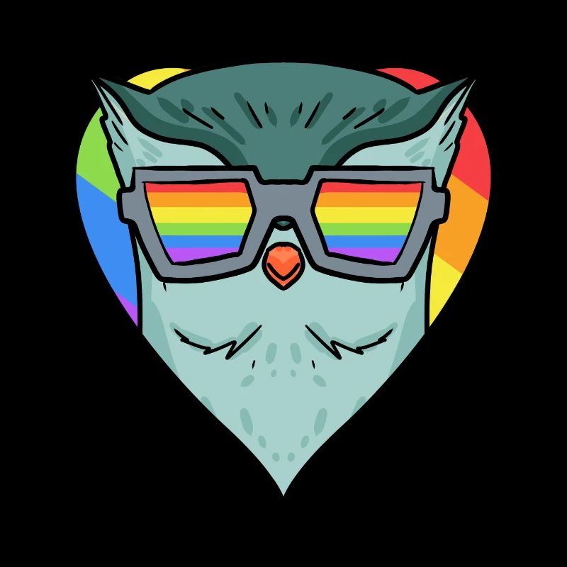 LGBT Tier Eule Regenbogen