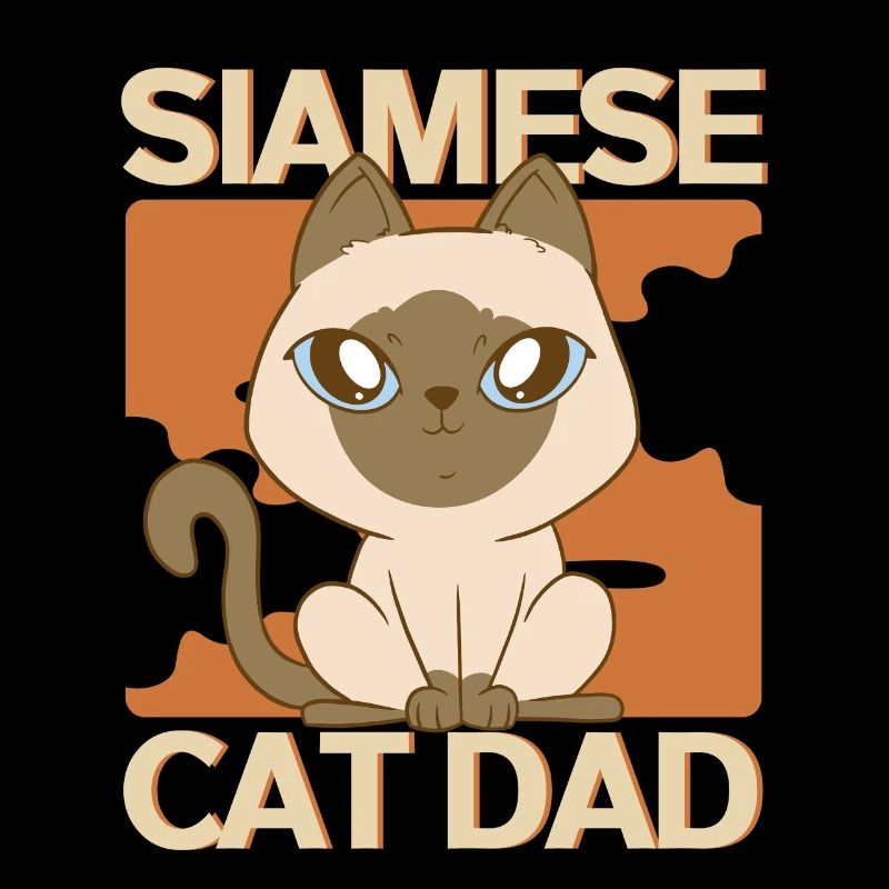 Chat siamois Chat Papa Chat Propriétaire Cadeau