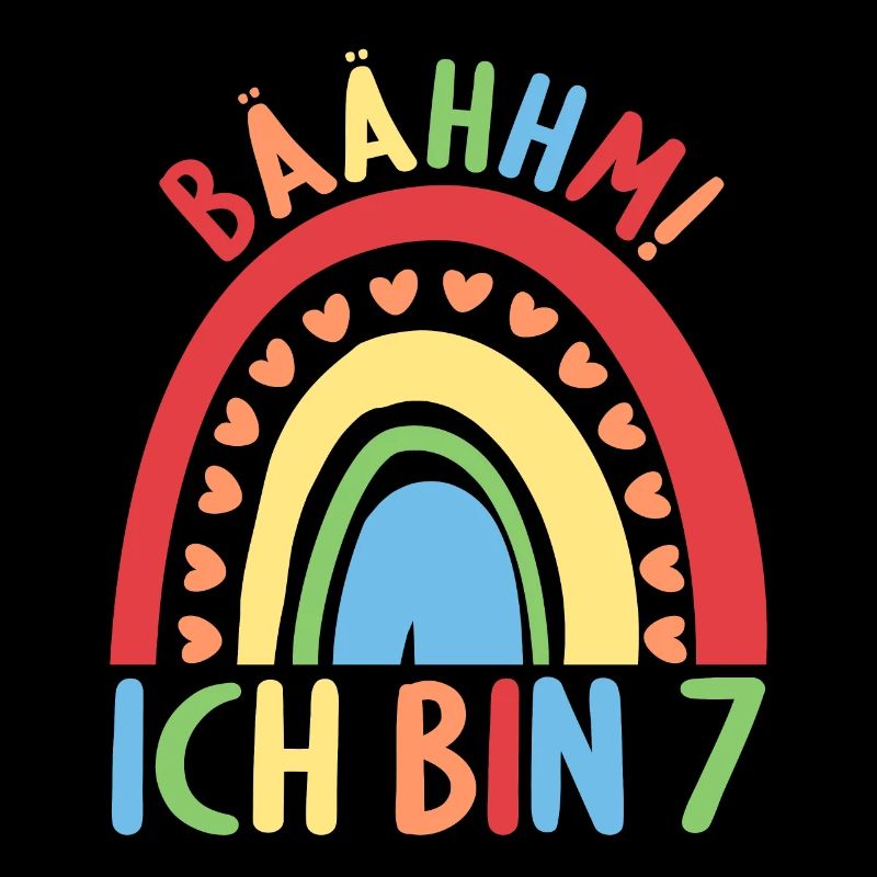 7 Jahre Rainbow Regenbogen 7. Geburtstag