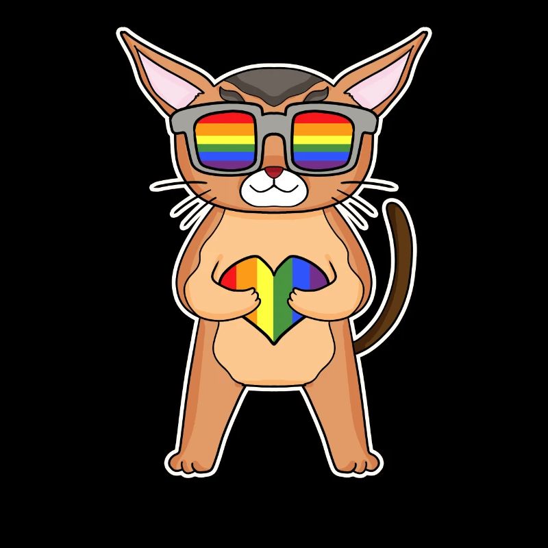 LGBT Katze Chausie Regenbogen