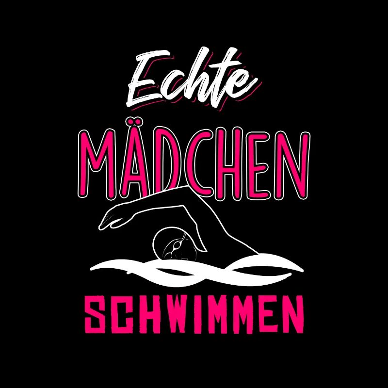 Echte Mädchen schwimmen