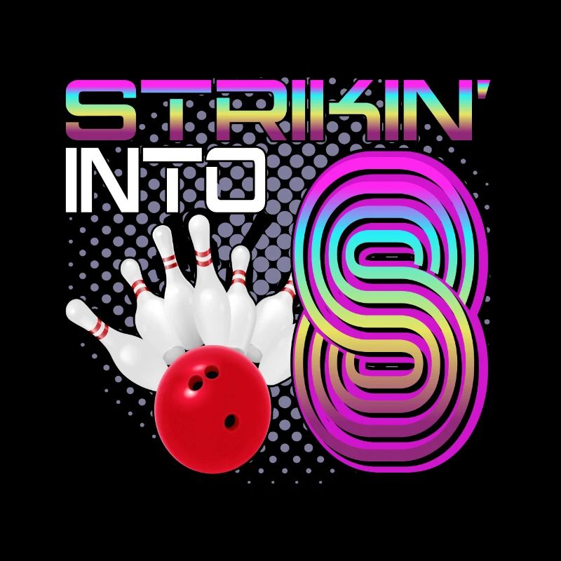 Striking Into 8 Bowling Bowler 8e anniversaire