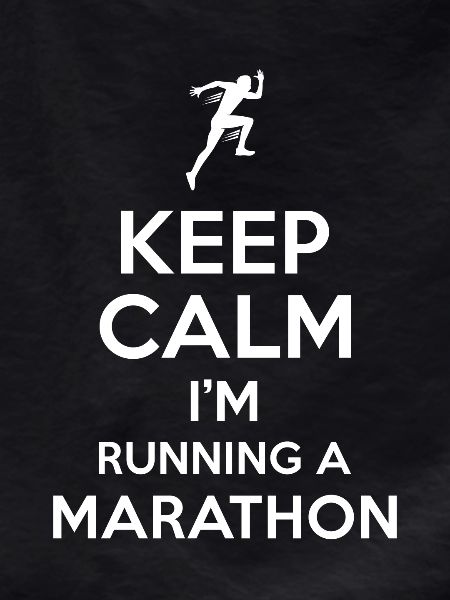 Marathon saying Keep Calm