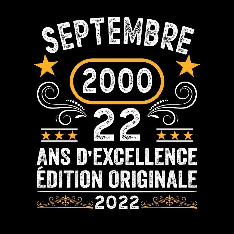 Septembre 2000 22 Ans Anniversaire Idée Cadeau