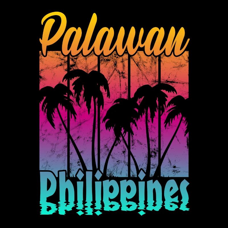 Vintage Palawan Philippines Sunset