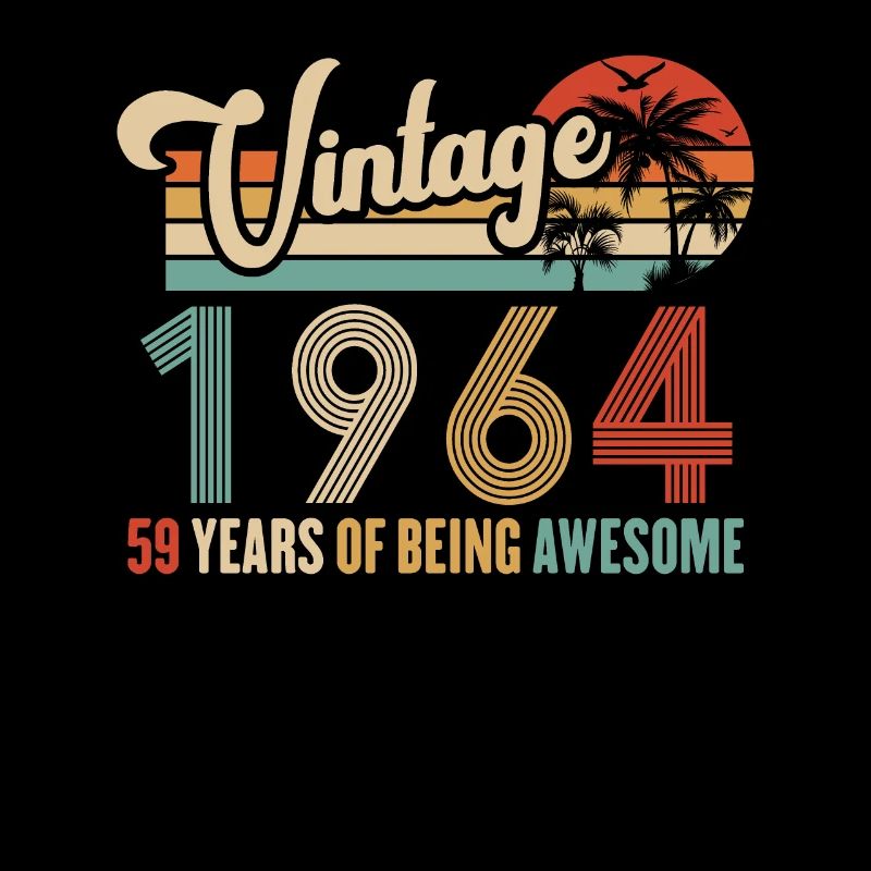 Vintage Year 1964 Anniversary 59 Years Gift Idea