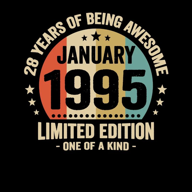 28 Ans Janvier 1995 Anniversaire Cadeau Vintage