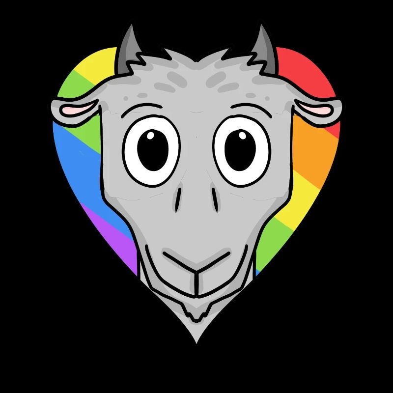Ziege Lgbt Regenbogen Farben